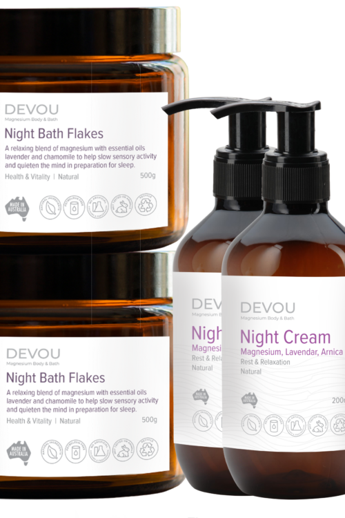 DEVOU-Night-Cream-200ml-Magnesium-Flakes-Bundle