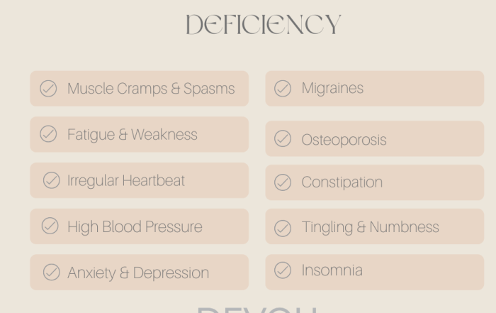 10 SIGNS OF MAGNESIUM DEFICIENCY