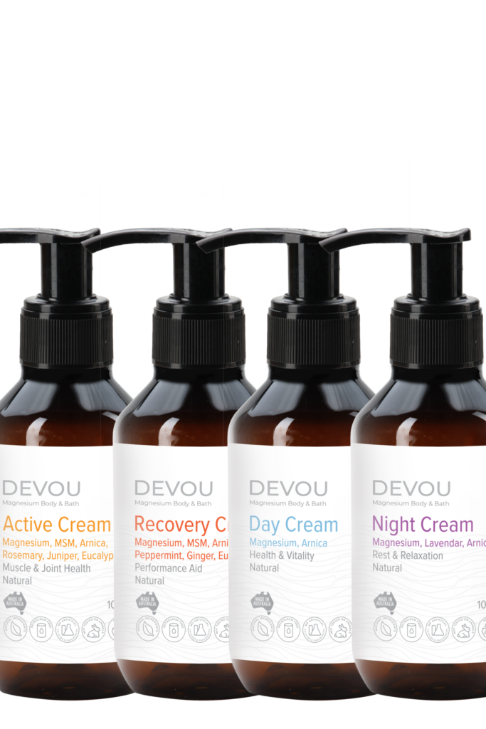 Magnesium Cream Quad Squad — 4 x 100ml