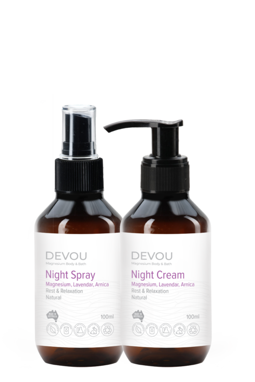 DEVOU Night Cream + Night Spray Duo 100ml Magnesium